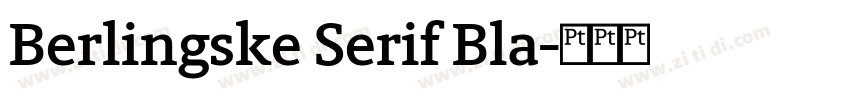 Berlingske Serif Bla字体转换